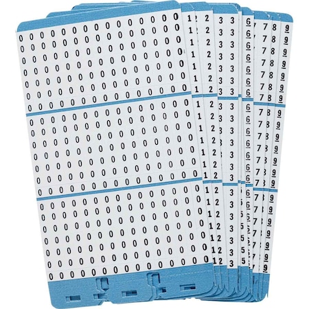 Brady Porta-Pack Wire Marker Book Refill Repositionable Vinyl Cloth 0 to 9, 450 Total, 10PK PWM-0-9